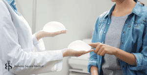 woman choosing implants for breast surgery