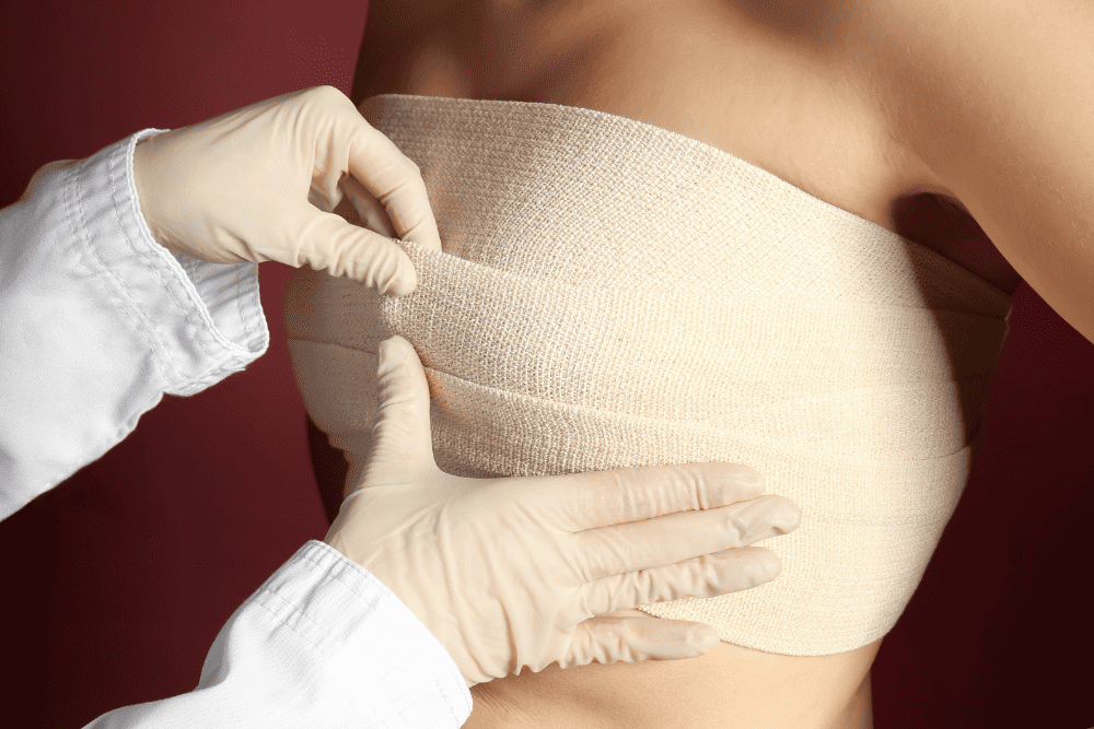 checkup during the breast lift recovery process