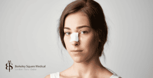 female patient with broken nose