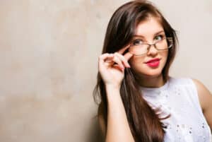 girl with glasses