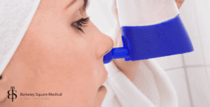 nose cleaning with saline solution
