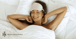 woman sleeping on her back