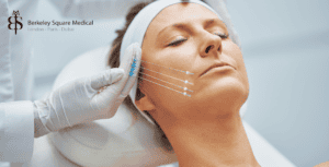 female patient undergoing facial procedure